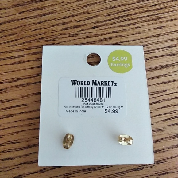 World Market gemstone studded earrings donating - Picture 2 of 2